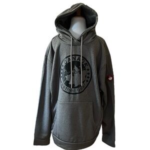CANADA WEATHER GEAR GRAPHIC FRONT HOODIE SWEATSHIRT CARBON GRAY SZ XL NEW